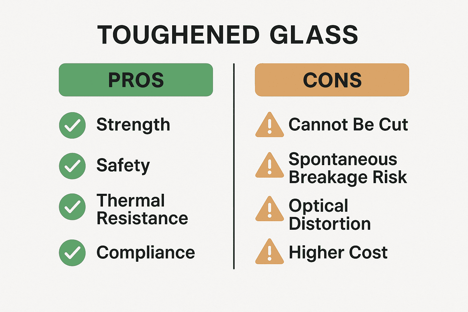 Comprehensive pros and cons of toughened glass