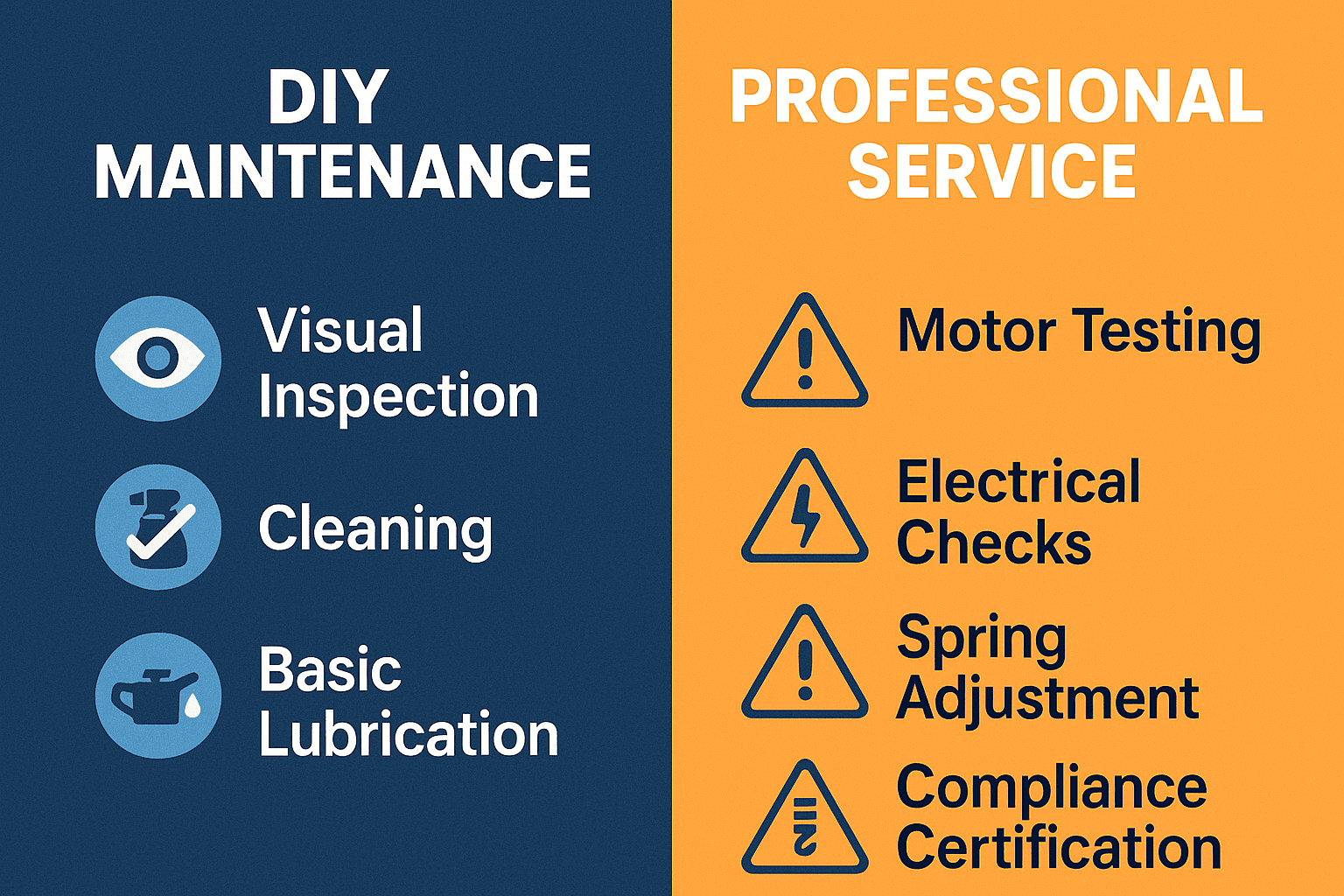 DIY maintenance vs professional service comparison