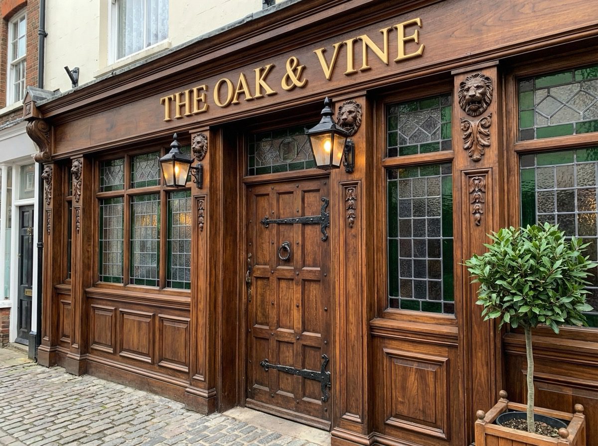 Oak timber shopfront installation for independent bookshop