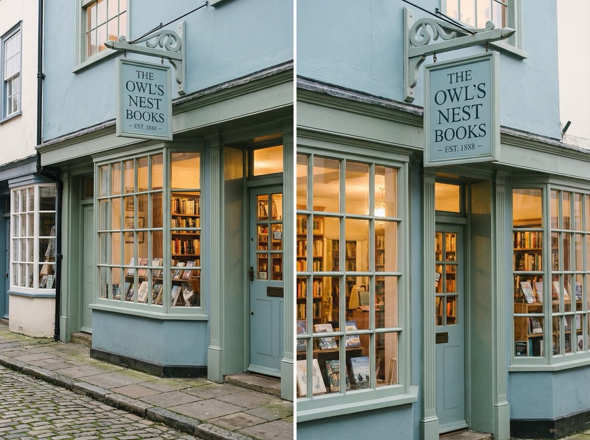 Modern stained timber shopfront for boutique clothing store
