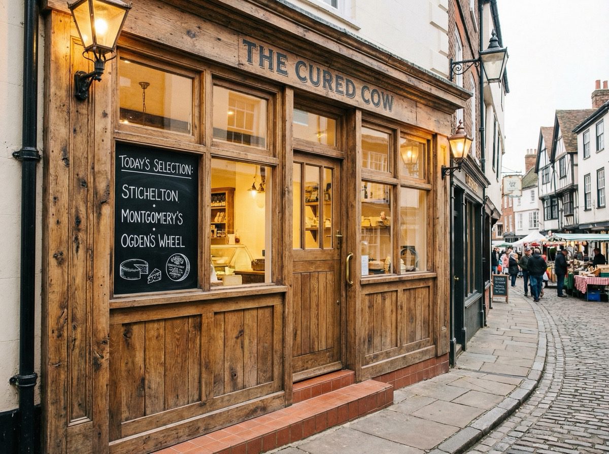 Traditional timber shop front with stallriser for cafe