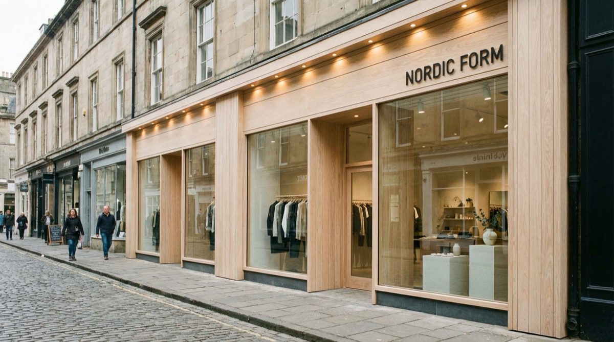 Bespoke hardwood timber shopfront for boutique retail store