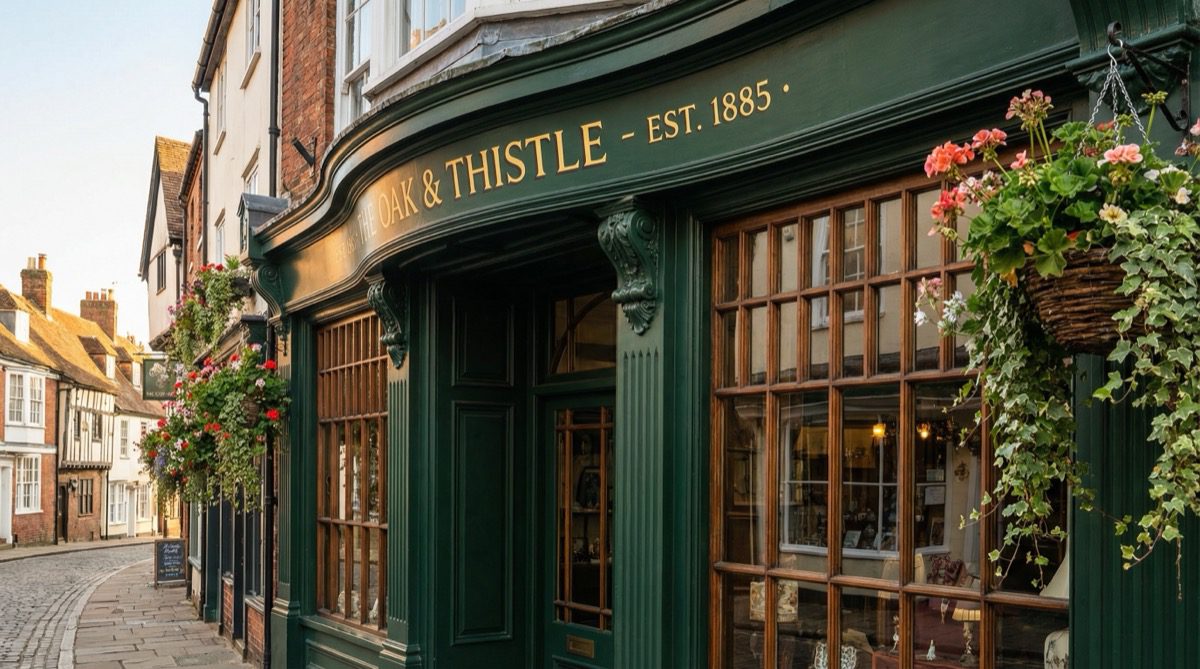 Modern timber shop front with large glass panels for restaurant
