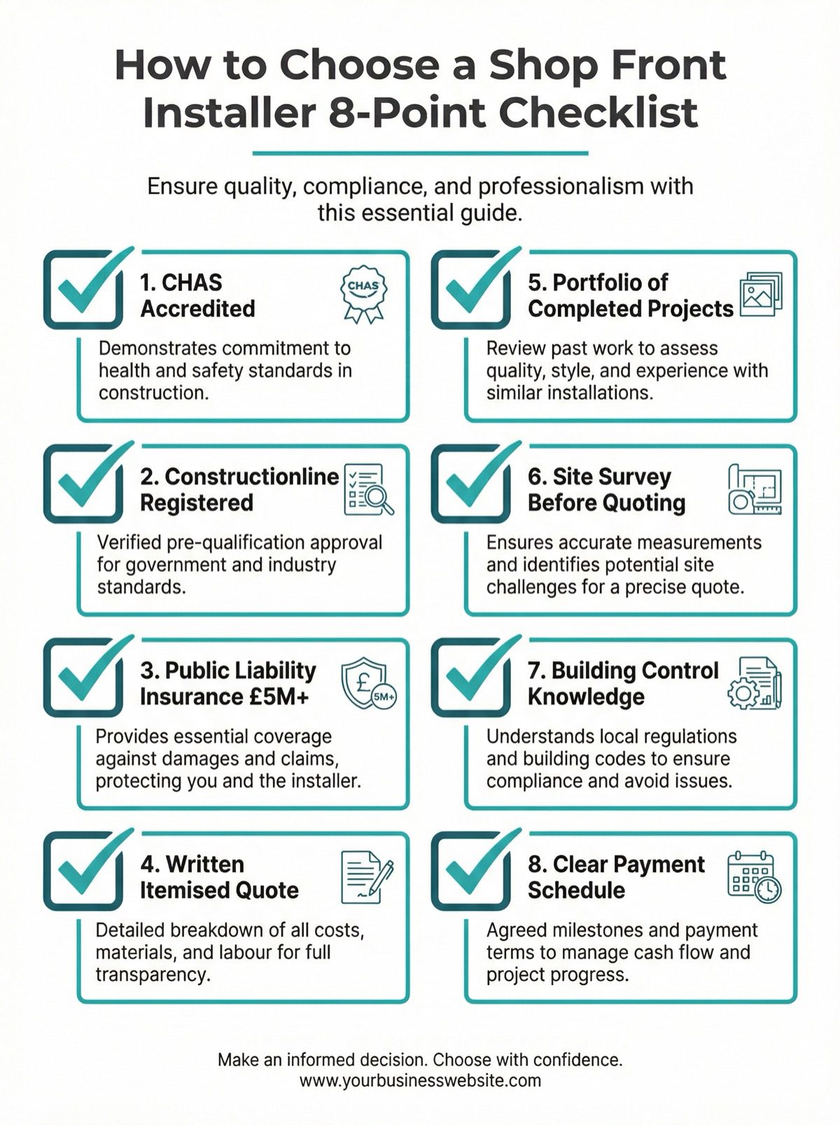 How to choose a shop front installer 8-point checklist