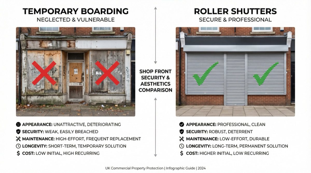 Roller shutters vs boarding comparison